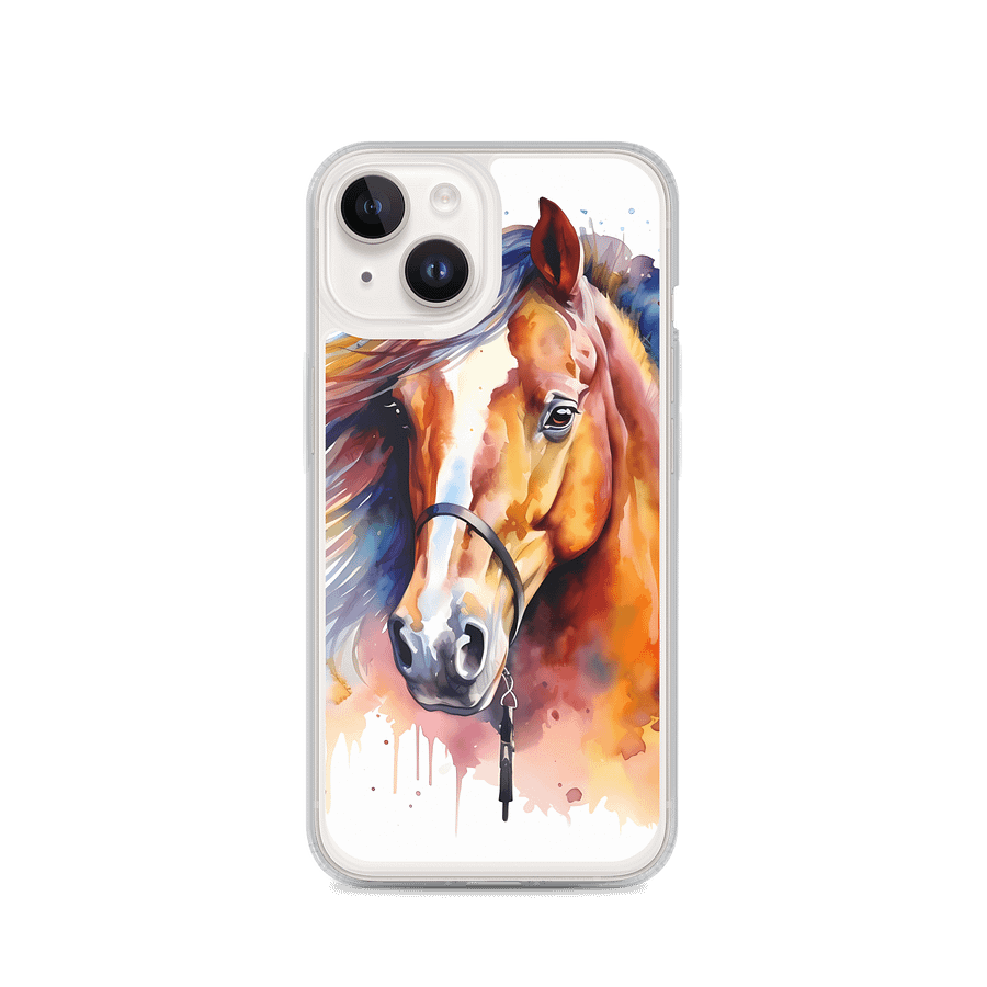 Vibrant Watercolor Horse iPhone® Clear Case product image (4)