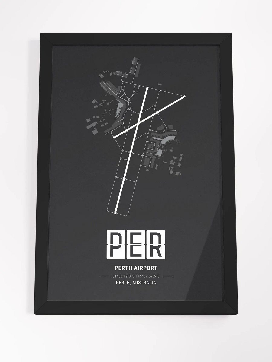 Framed Airport PER Premium Map On Matt Paper product image (4)