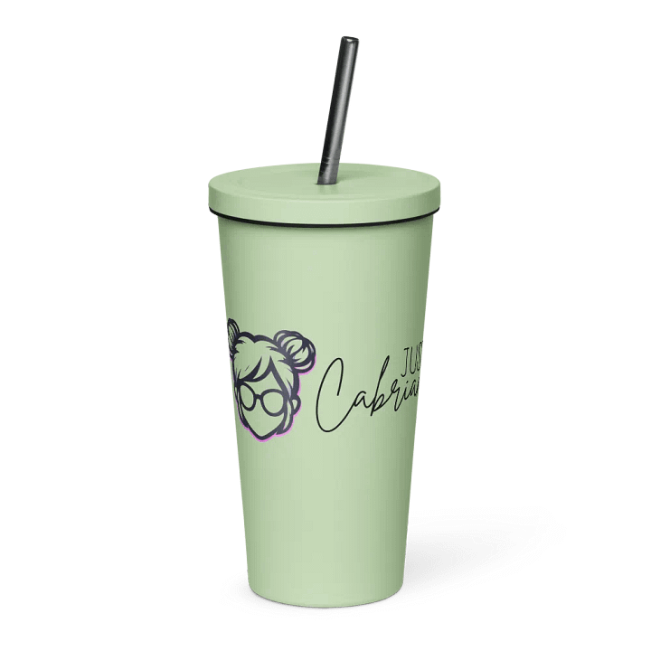 JustCabrian Logo Insulated Tumbler with straw product image (2)