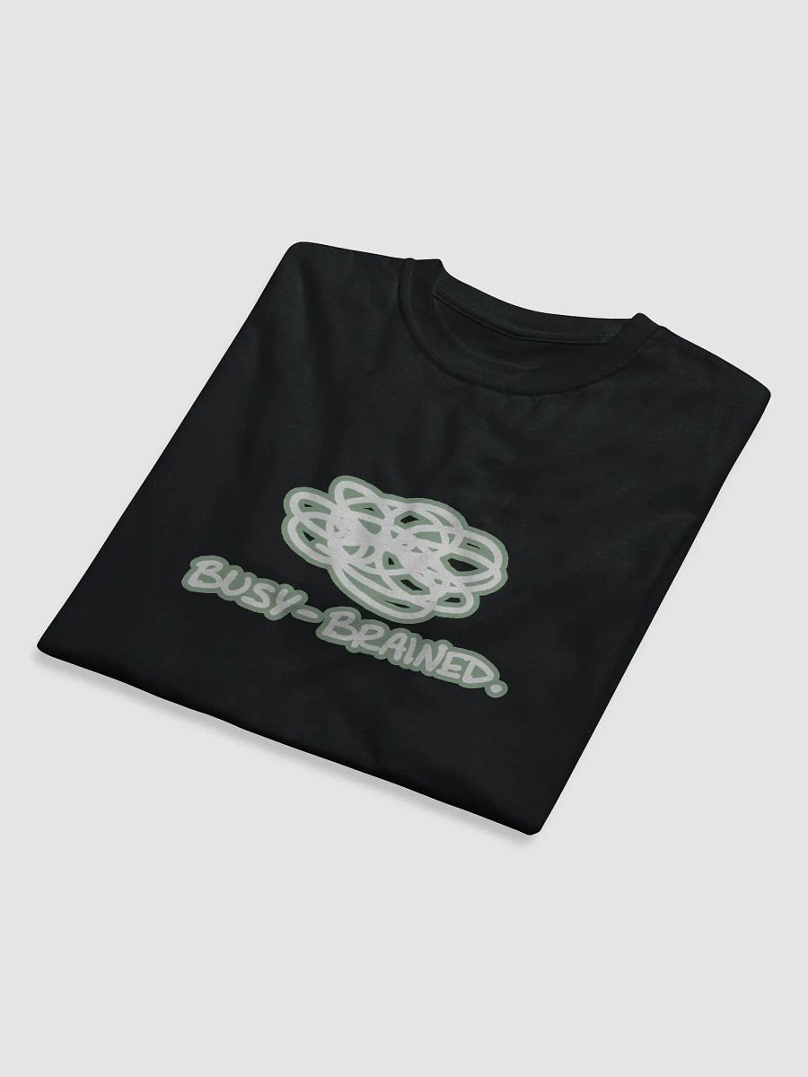 BUSY-BRAINED (lined design, #96B697) unisex eco tee product image (8)