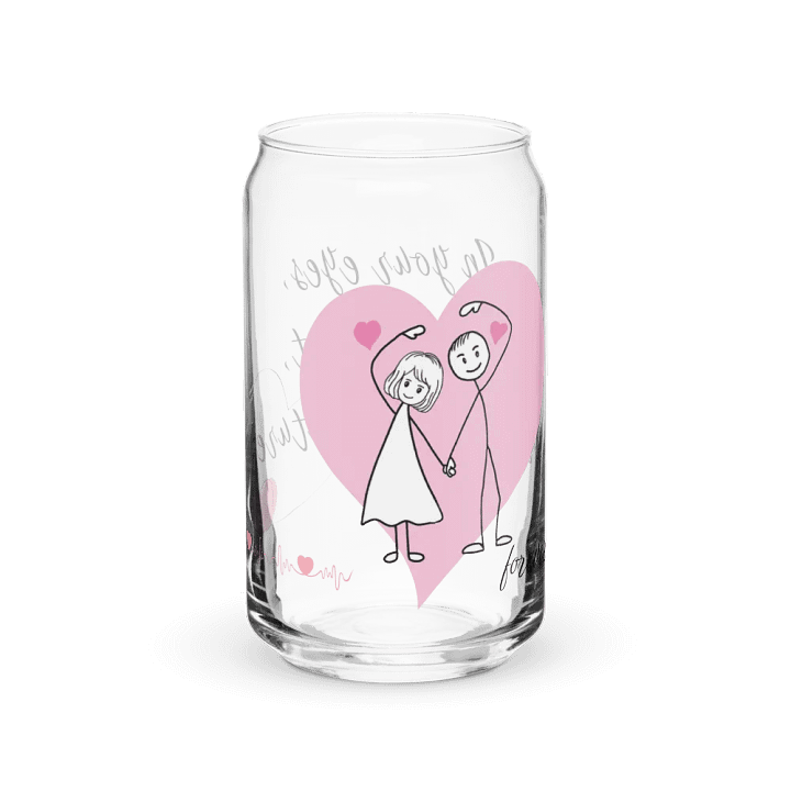 Love Can Glass – Romantic Iced Coffee Tumbler for Sweethearts product image (1)