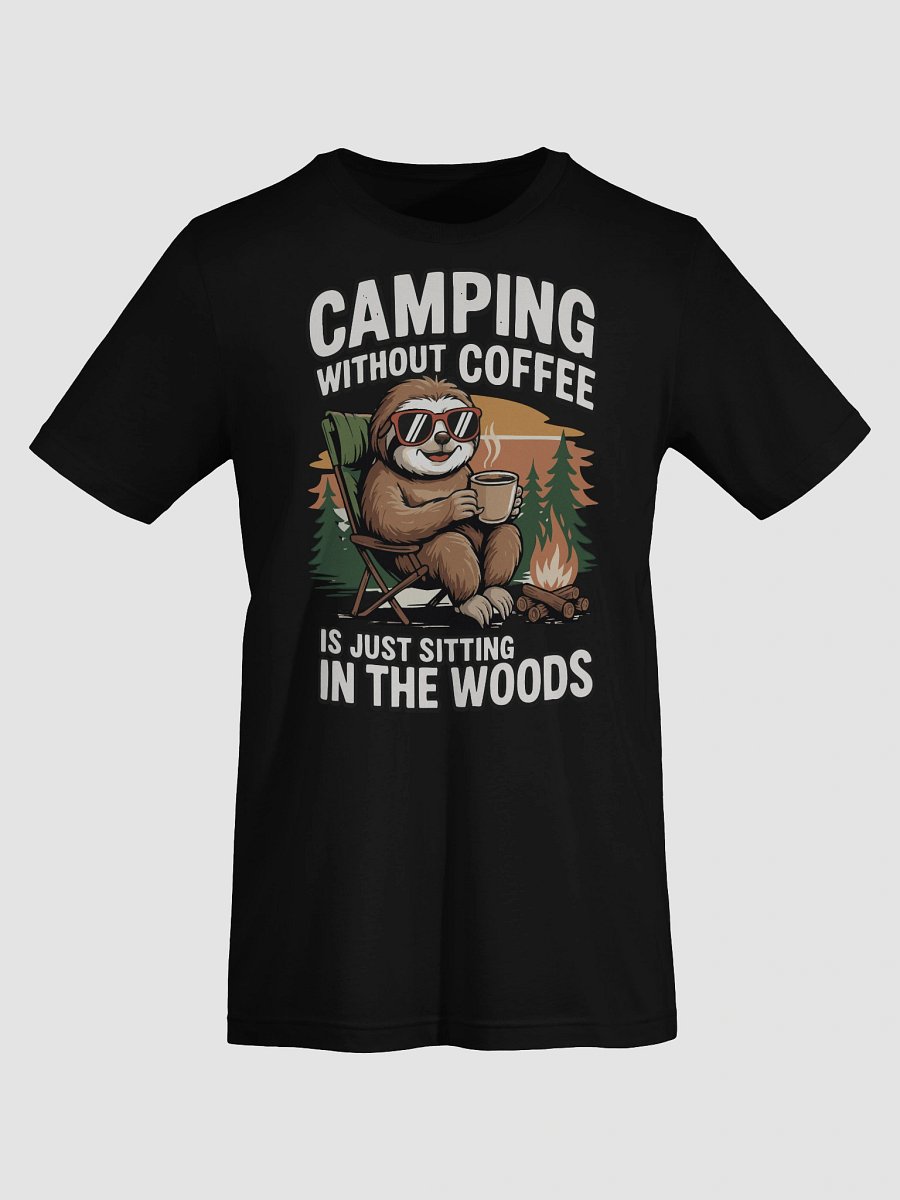 Camping Without Coffee Funny Sloth T-Shirt Design – Retro Campfire Art product image (41)