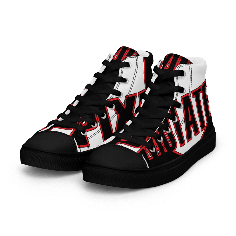 Abstract M Letter Design High Top Canvas Women's Shoes product image (7)