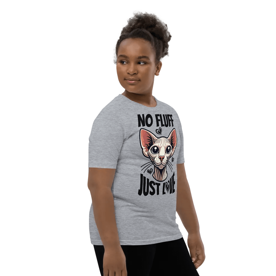 No Fluff, Just Love - Whimsical Sphynx Youth T-Shirt product image (43)