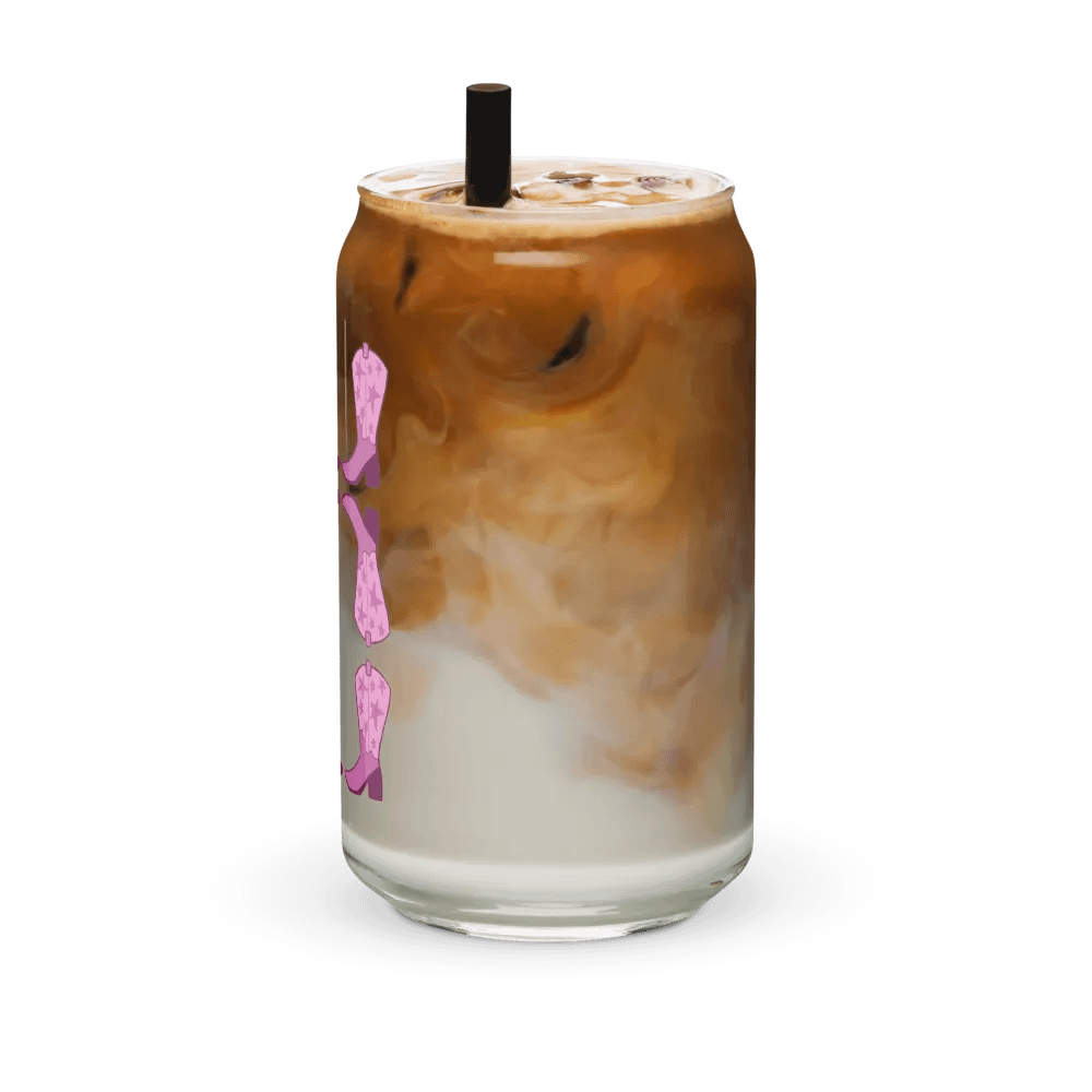 Pretty In Pink Boots Glass Cup product image (42)