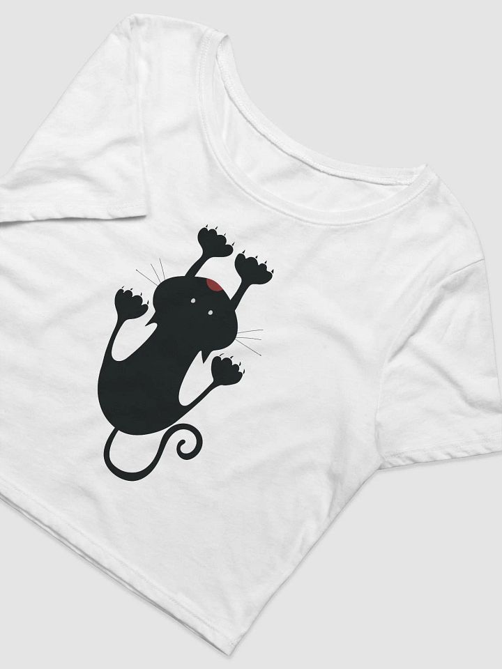 Whimsical Cat Stretch Women's Crop Tee product image (2)