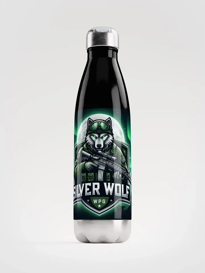 Silver Wolf Stainless Steel Water Bottle product image (1)