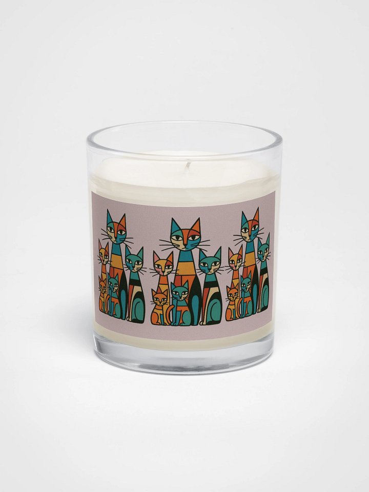 Geometric Cats Soy Wax Candle product image (1)