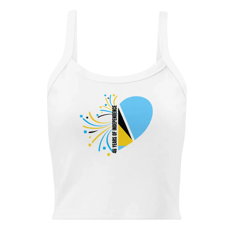 St. Lucia Heart Flag Celebration Tank Top product image (11)