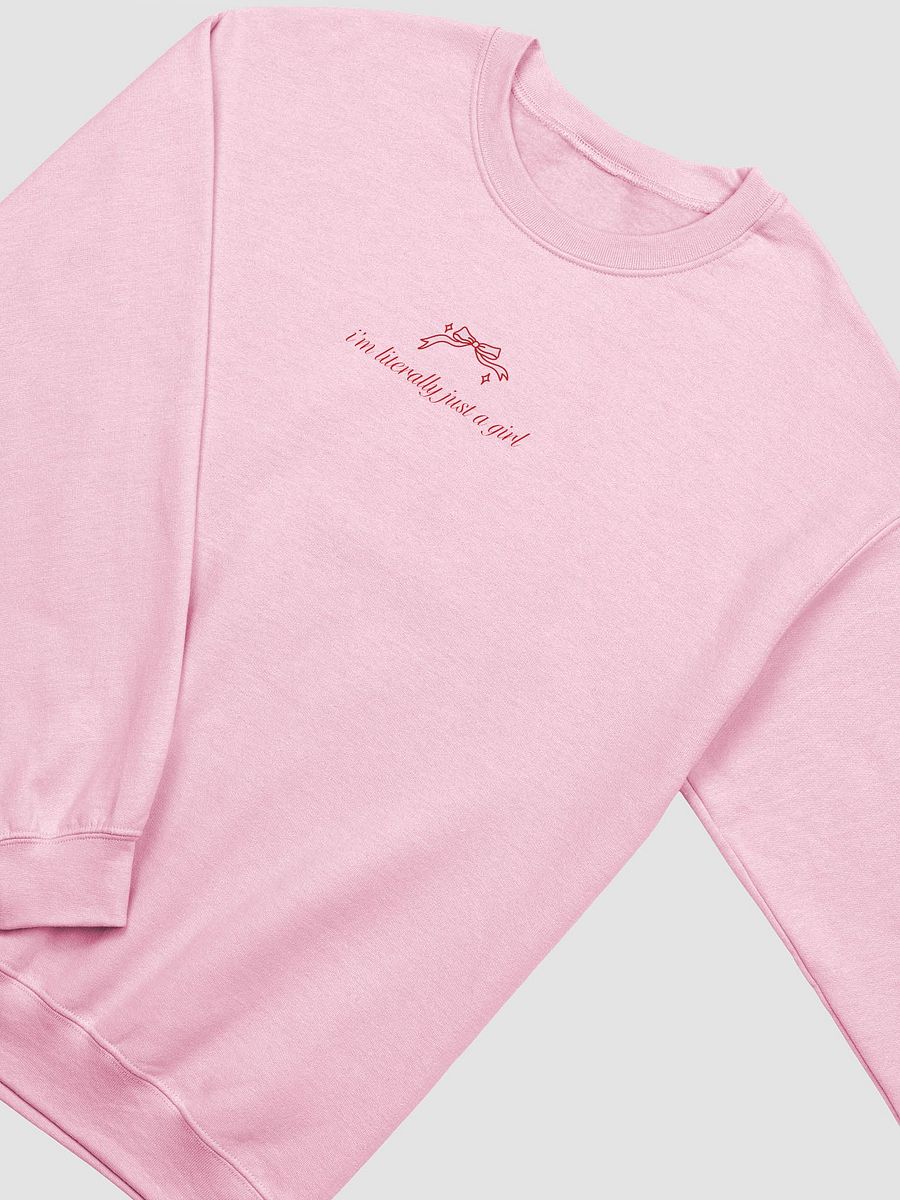 i'm literally just a girl printed crewneck [red lettering] product image (10)