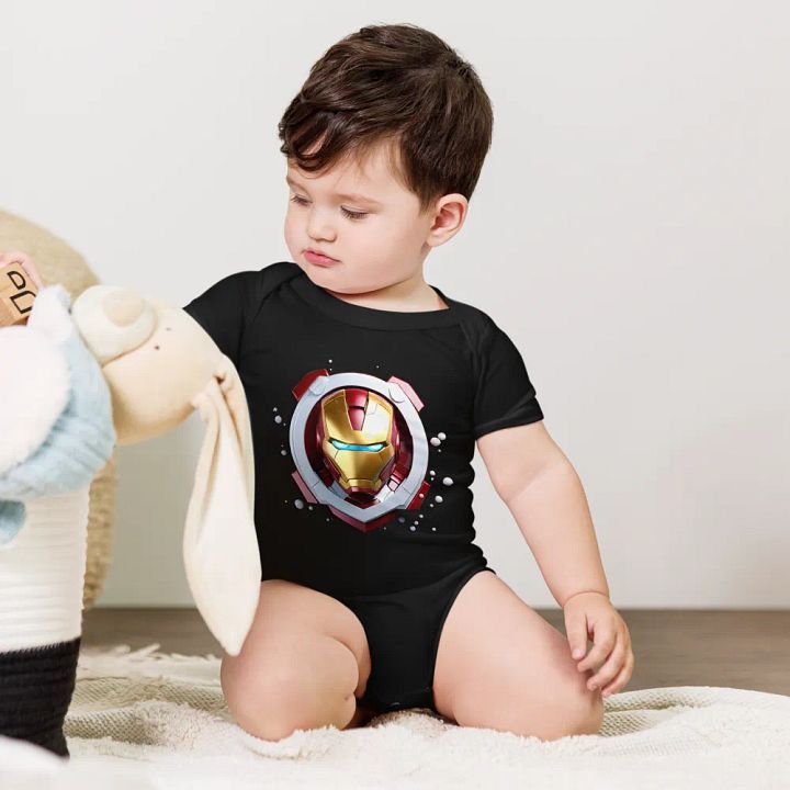 Kids Ironman Baby Short Sleeve One Piece product image (1)