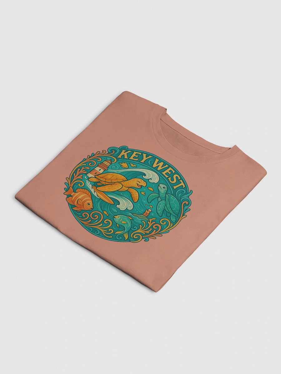 Key West Tropical Ladies Crop Top with Turtles, Fish, and Lighthouse product image (4)