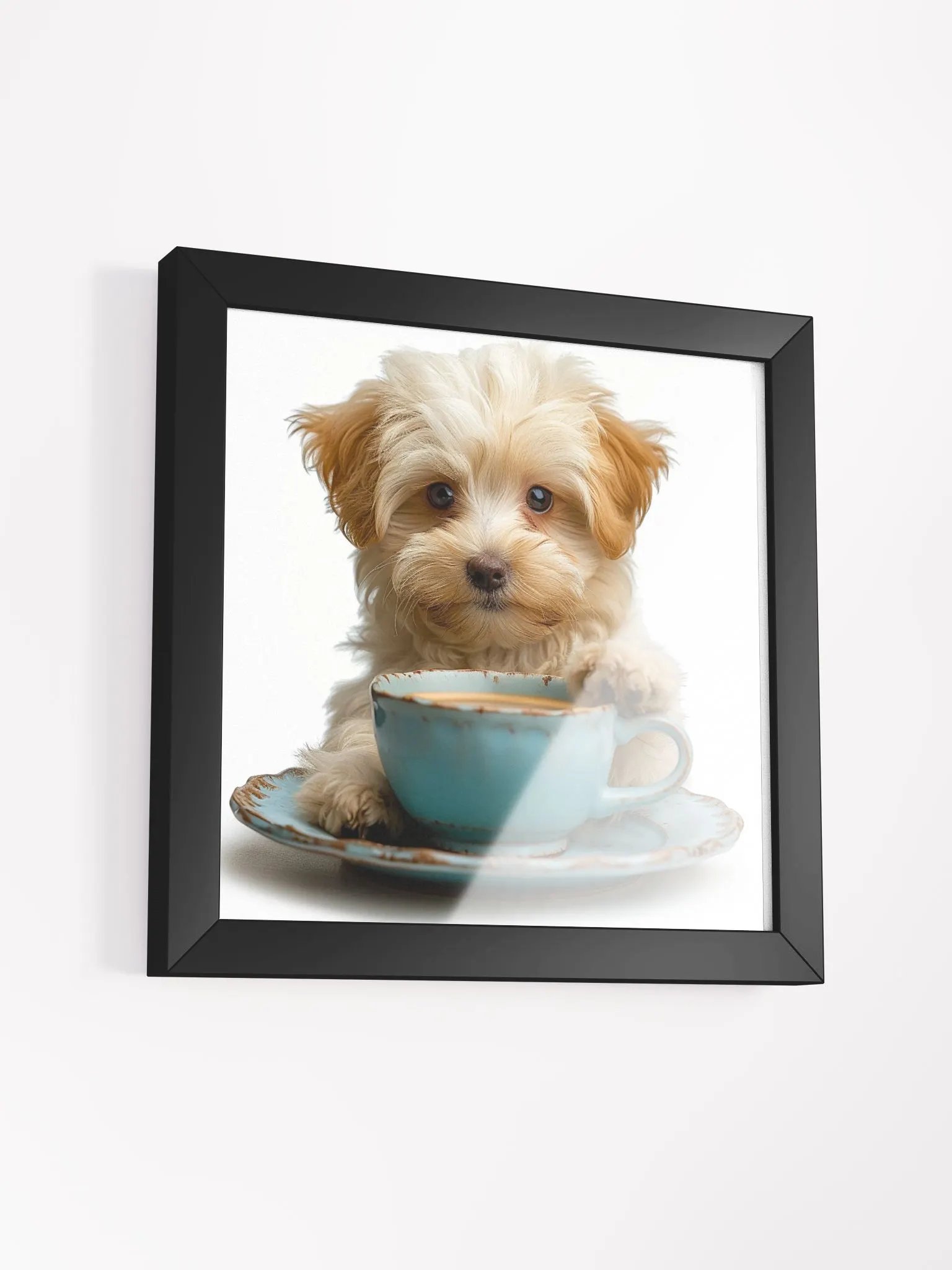 Coffee Lover Cute Maltese Puppy Art product image (27)