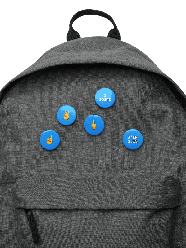 Badges 3 jours j'en suis • Start Up Blue Pin Combo Edition product image (2)