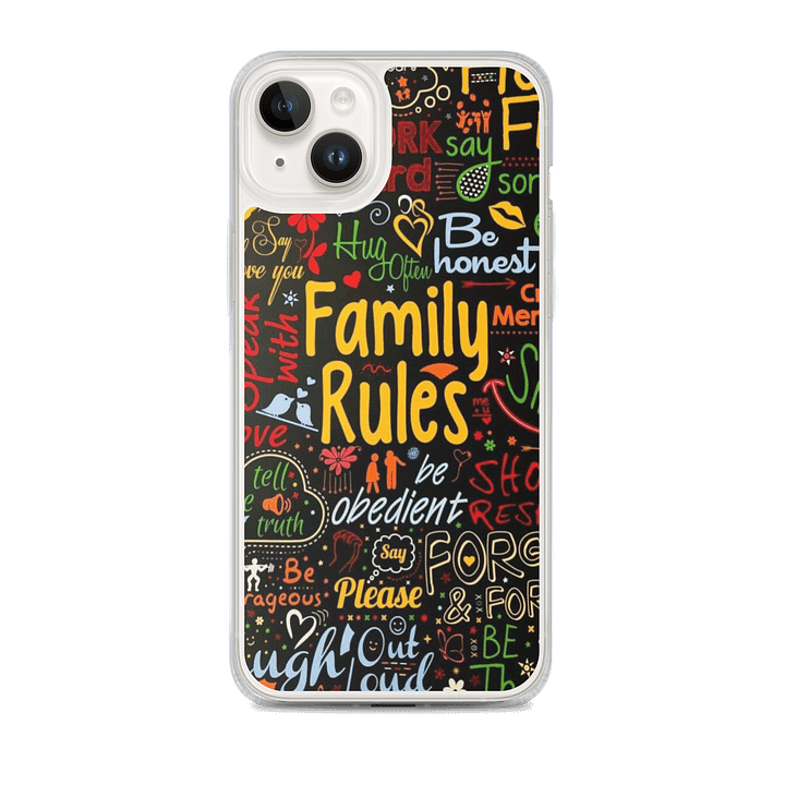 Family Rules iPhone Case product image (1)