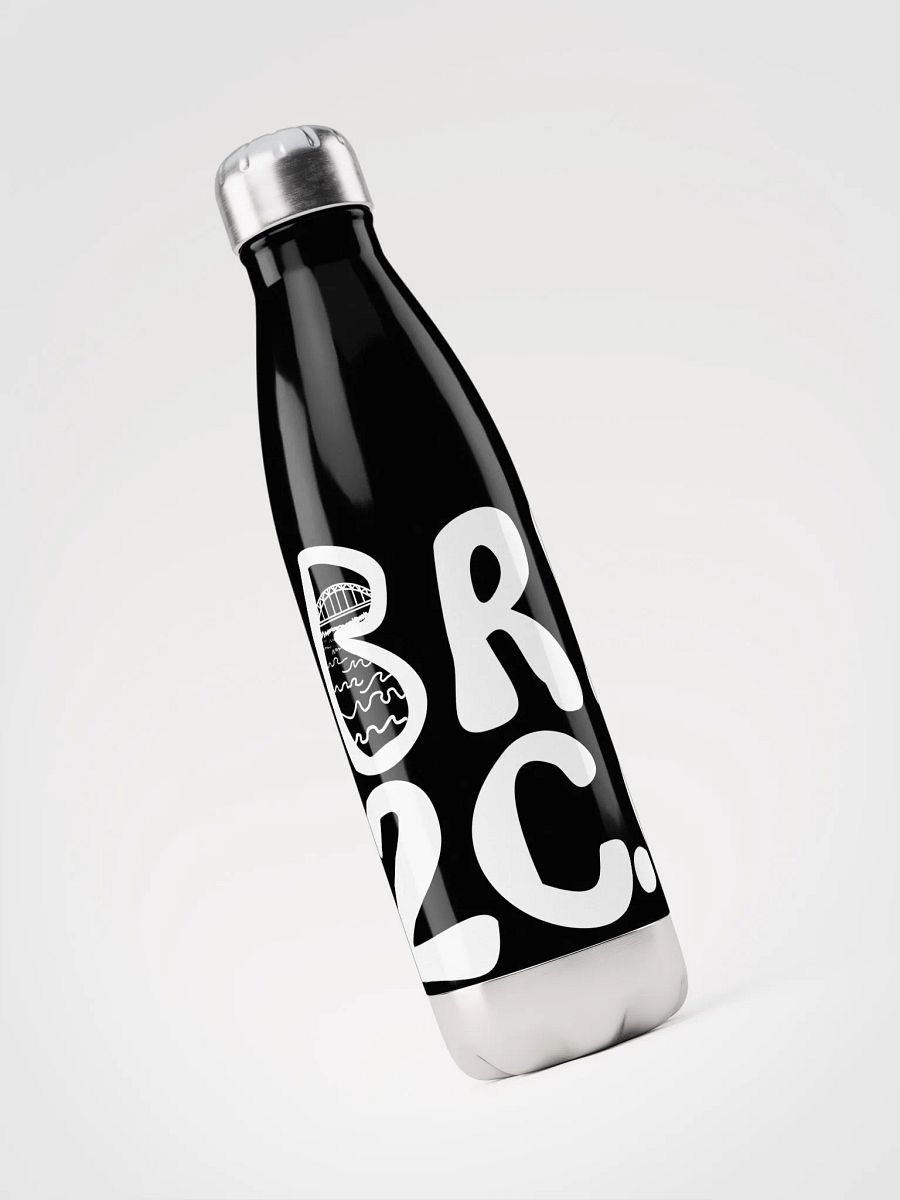 BRN.2C.C.™ | Stainless Bottle | White on Black💧 product image (3)