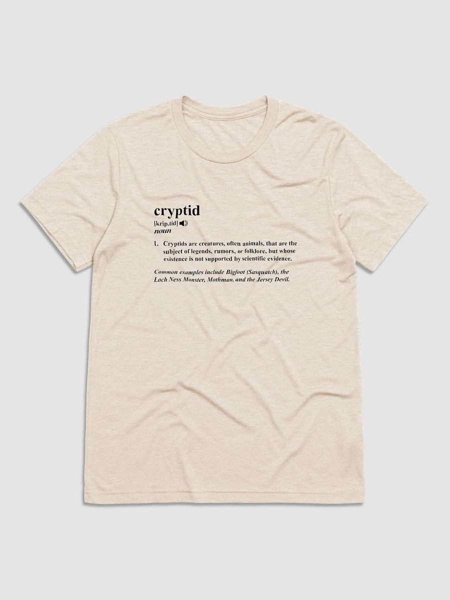 Cryptid Definition Oatmeal Tee product image (1)