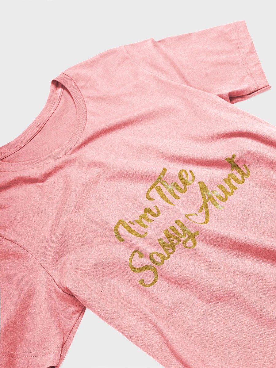 Sassy Aunt Glittery Pink Tee product image (54)