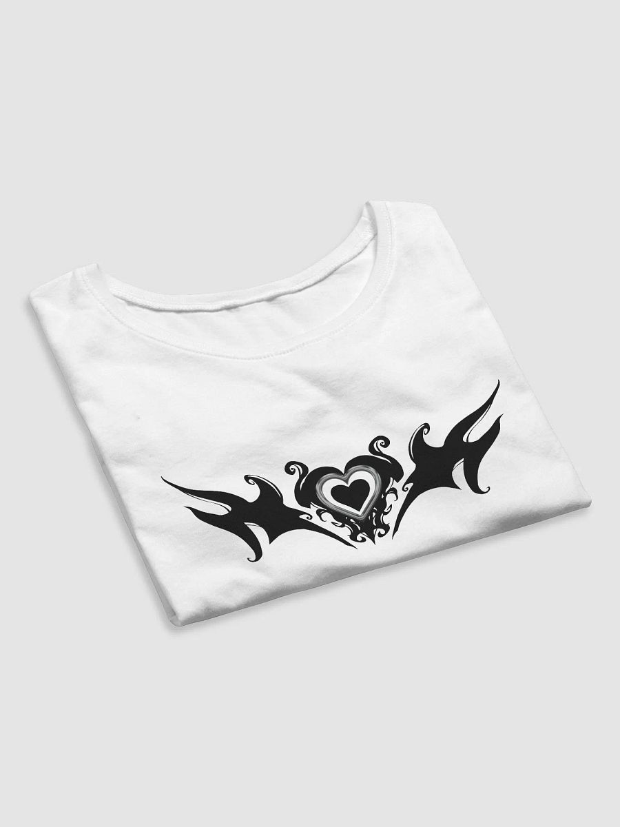 [MATCHING] cyber heart - white baby tee 𓆩🖤𓆪 product image (7)