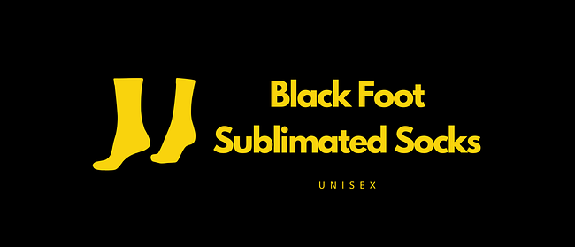 Black Foot Sublimated Socks