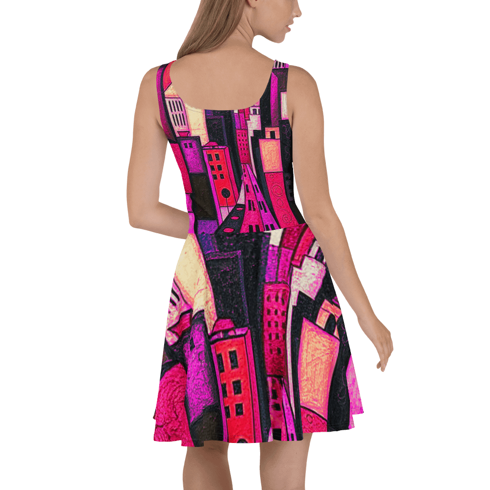Red City Skater Dress product image (4)