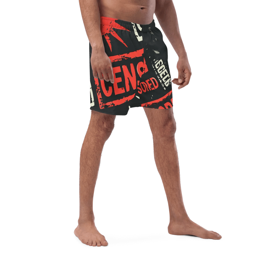 Censored Stamp All-Over Swim Shorts product image (3)