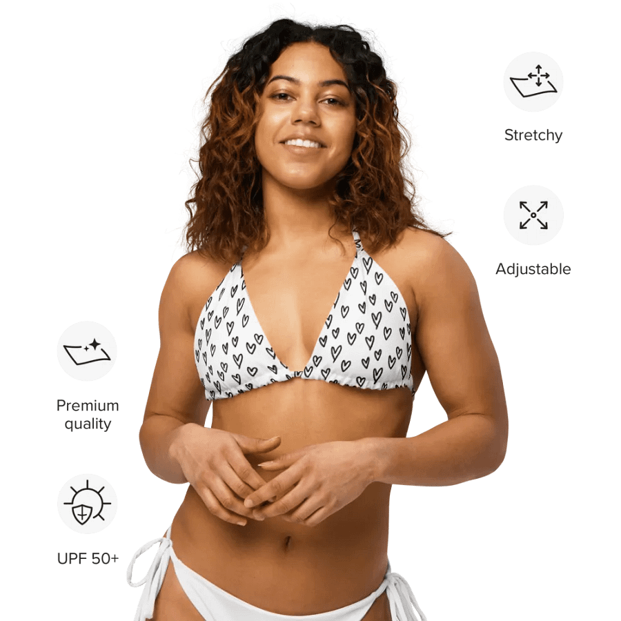 Mini Hearts Adjustable Bikini Top product image (11)