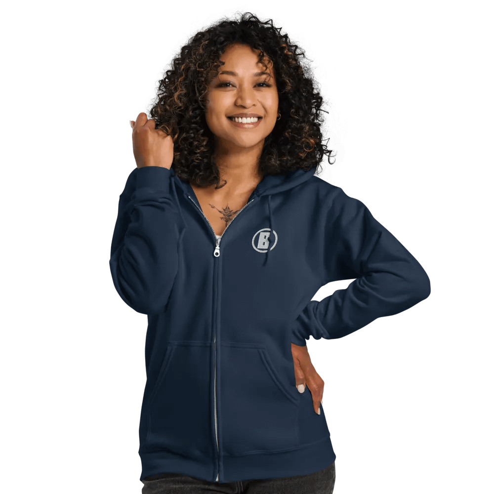 Embroidered Zip Up Hoodie - Unisex product image (7)