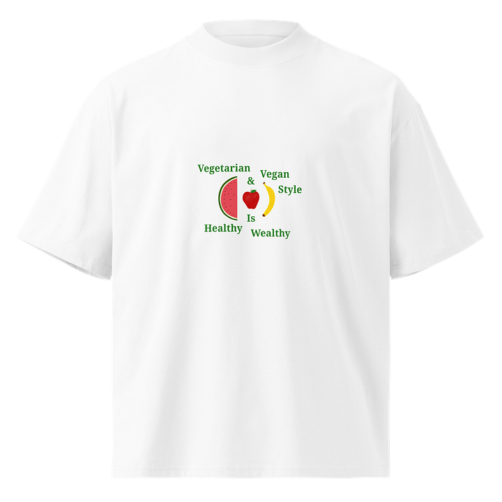 Healthy Wealthy Vegetarian & Vegan Style Organic Tee product image (1)