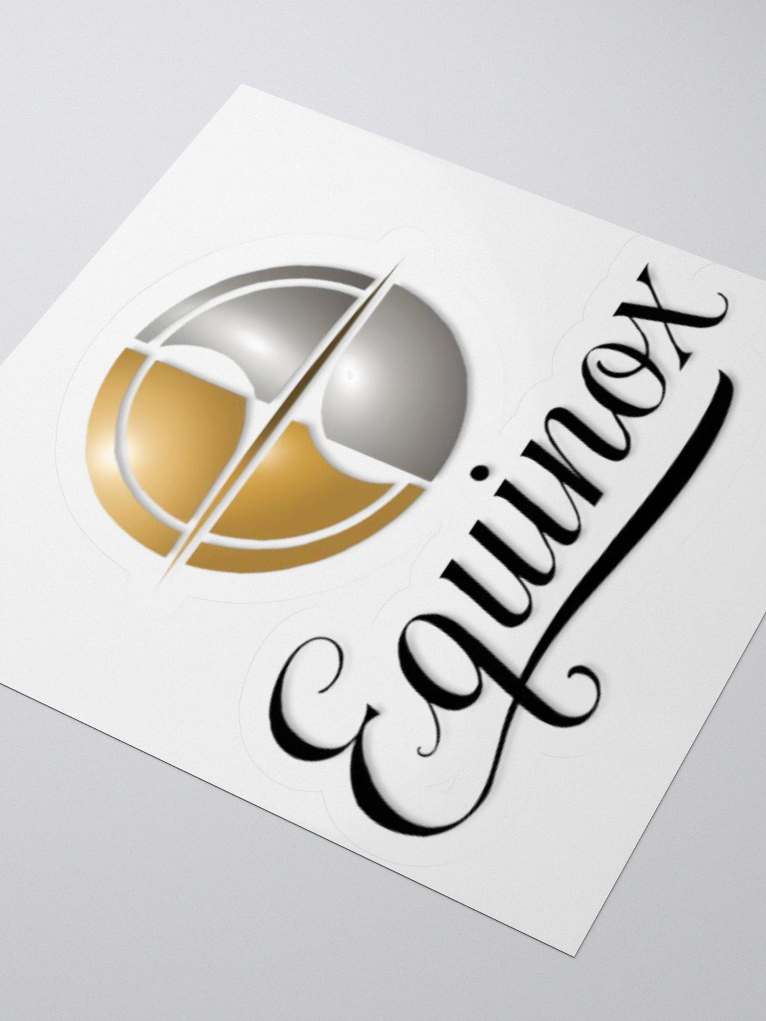 Luxury Equinox Vinyl Sticker - Gold & Silver Circle Design product image (8)