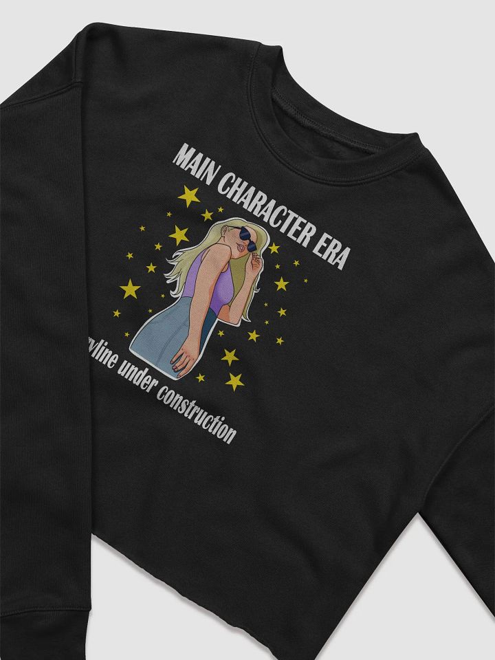 Main Character Era - CROP sweatshirt, raw hem product image (2)