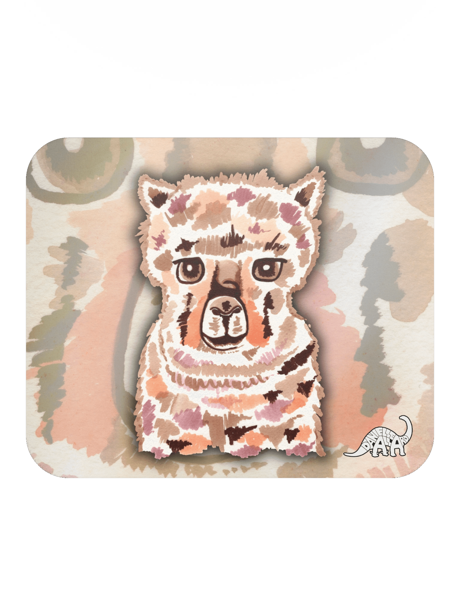 Alpaca Watercolour Mouse Pad product image (2)