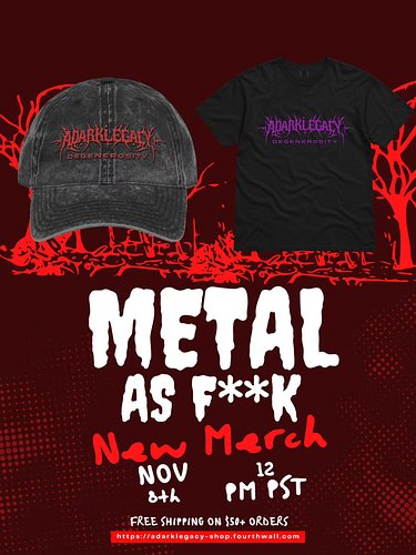 TOMORROW at 12 pm PST NEW MERCH DROP!!! Free Shipping on order $50+ MERCH TRAINS NOW ACTIVE ON STREAM Every 5 Merch Purchases...
