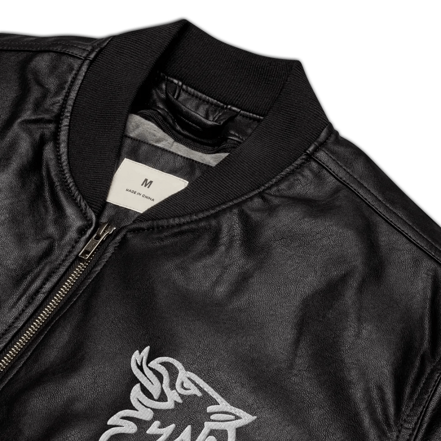 Faux Leather Bomber Jacket by Threadfast Apparel 395J/Gripen product image (8)