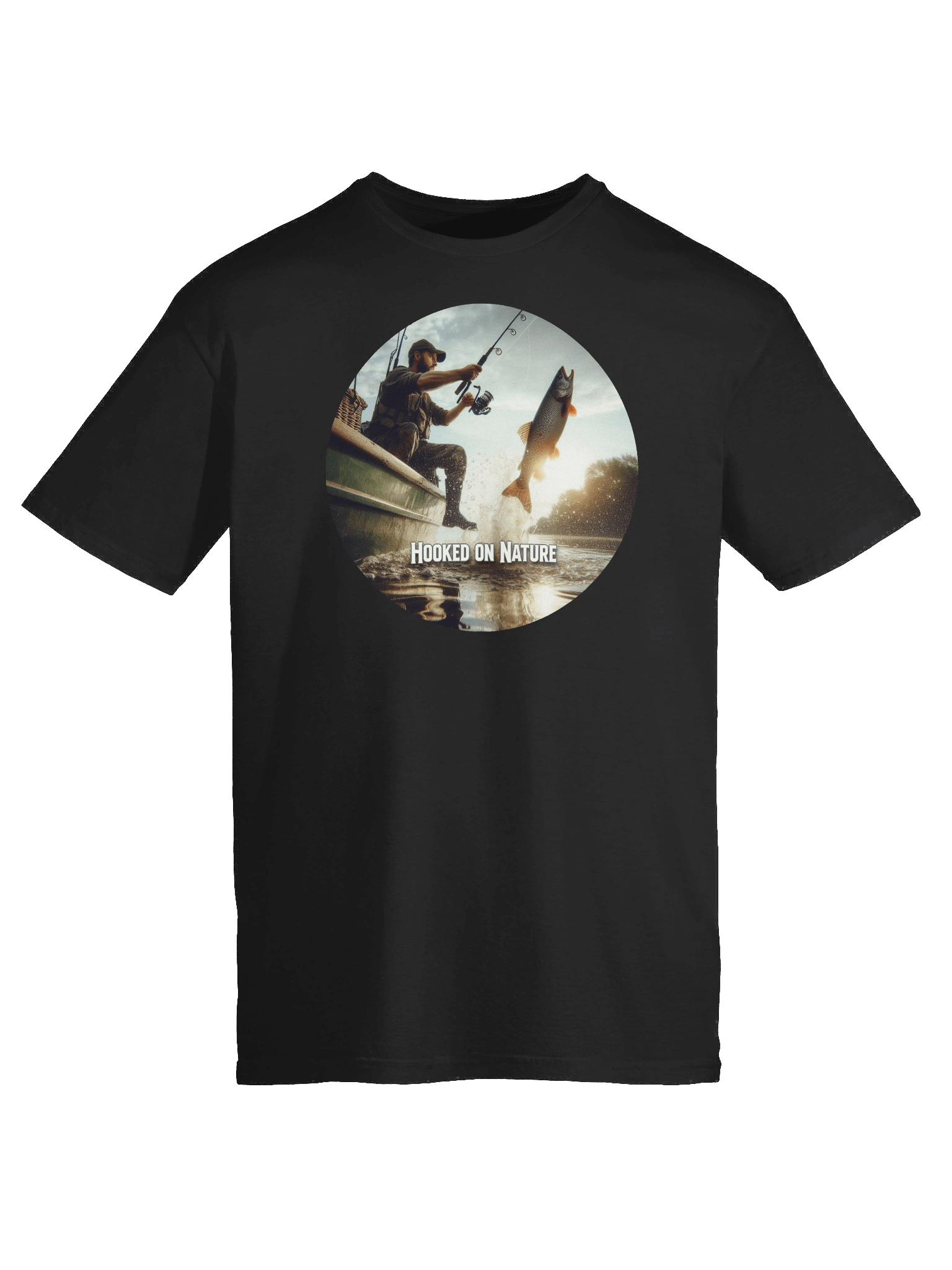Hooked on Nature T-Shirt – Fishing Tee for Anglers, Outdoorsmen & Nature Lovers product image (57)