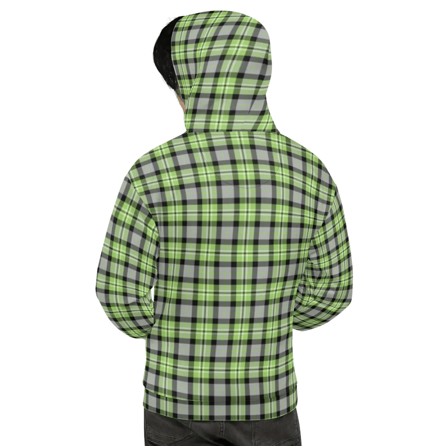Light Green and Gray Plaid Hoodie product image (9)