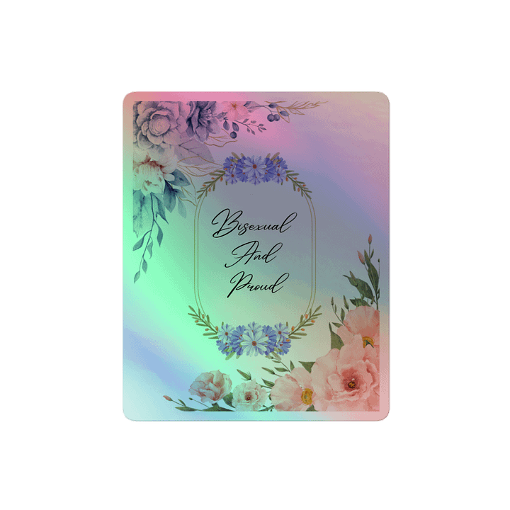 Bisexual and Proud Holo Sticker product image (2)
