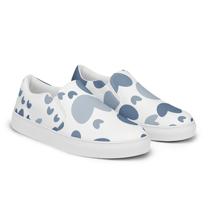 Whimsical Blue Heart Slip-Ons product image (2)