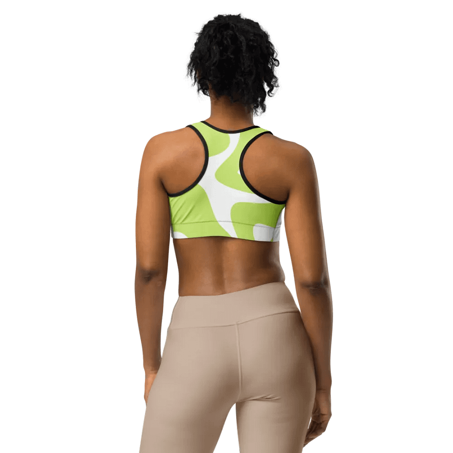 Woman Active Wear Sports Bra Green Abstract product image (3)