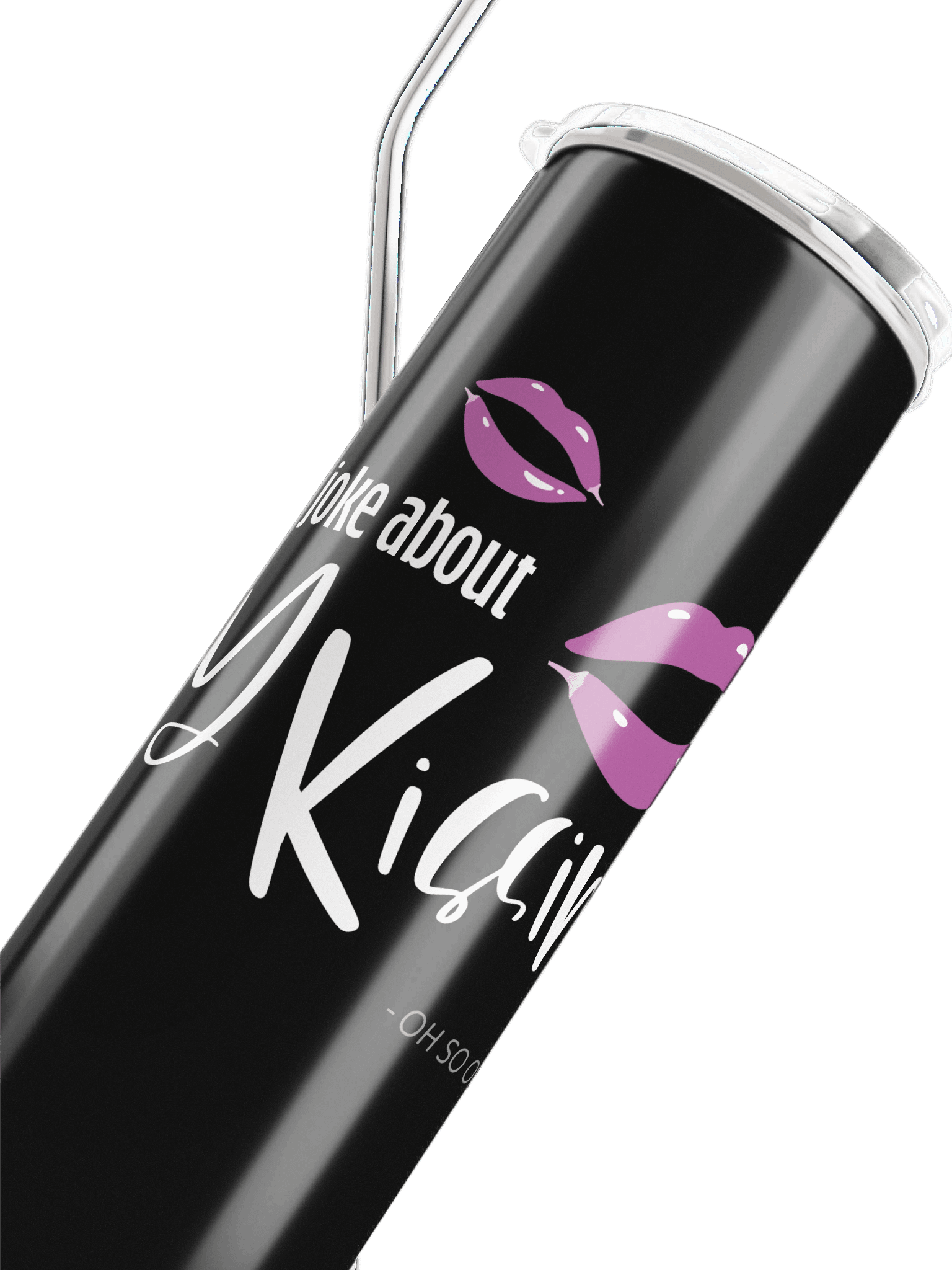 Spicy Kissing Stainless Steel Tumbler (Black) product image (4)