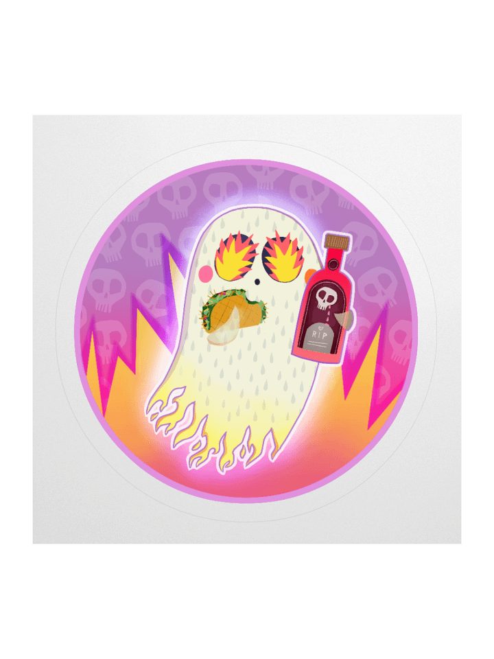 Pastel Little Ghost Hot Sauce - Vinyl Sticker product image (2)