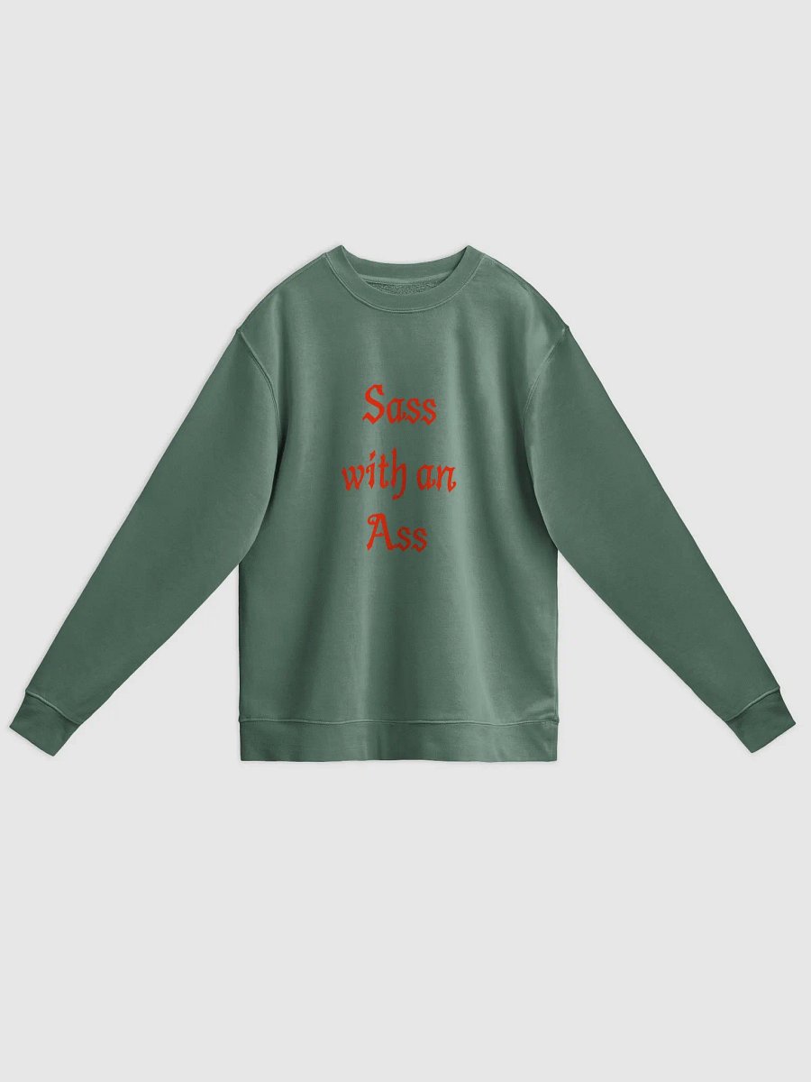 Sass with an Ass Unisex Midweight Pigment Dyed Sweatshirt product image (8)