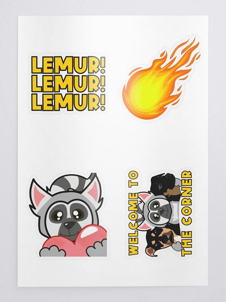 Lemur's Corner Channel Kiss-Cut Sticker Sheet Pack product image (1)