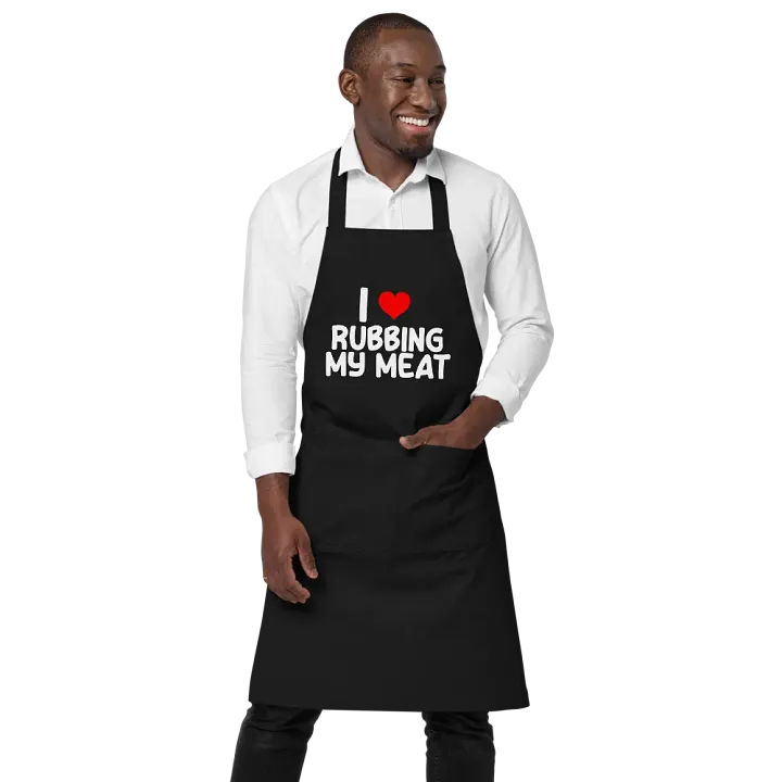 I <3 RUBBING MY MEAT - APRON product image (1)