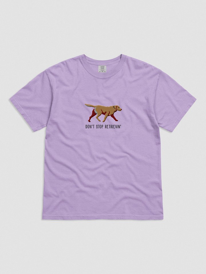 Don't Stop Retrievin' T-Shirt(Embroidered) of a Chesapeake Bay Retriever(Tan) product image (41)