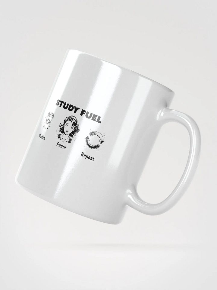Study Fuel: Coffee Panic Repeat Funny Coffee Lover Mug product image (2)