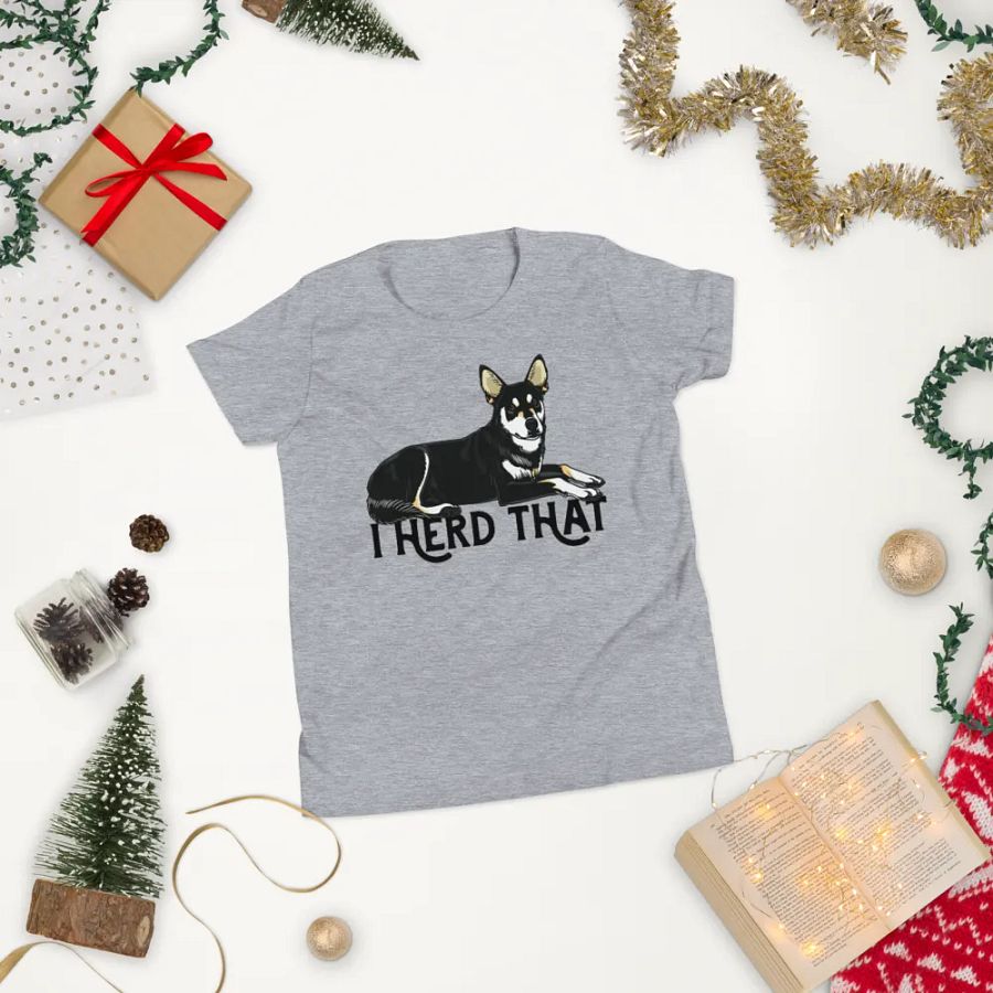 Custom - I Herd That T-Shirt | Funny Australian Kelpie (Mix) Youth Shirt for Herding Dog Owners product image (5)