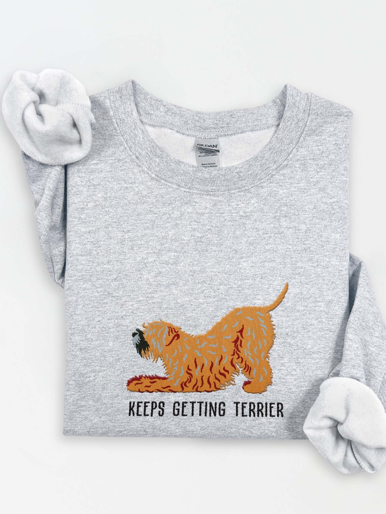 Keeps Getting Terrier Sweatshirt (Embroidered) of a Wheaten Terrier(2) product image (1)