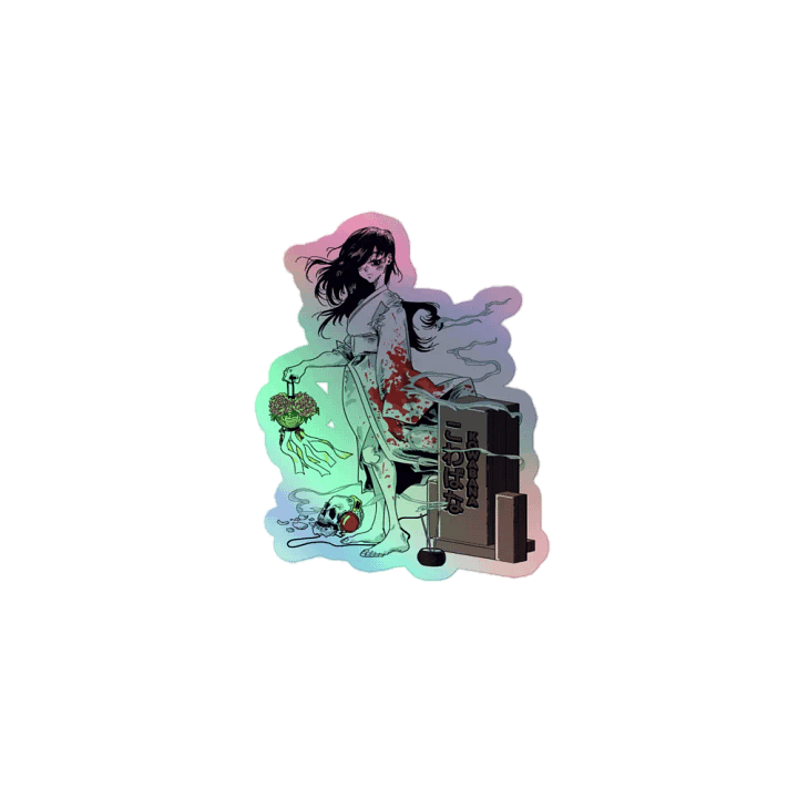 Bloodstained Peony Holographic Sticker Sheet product image (1)