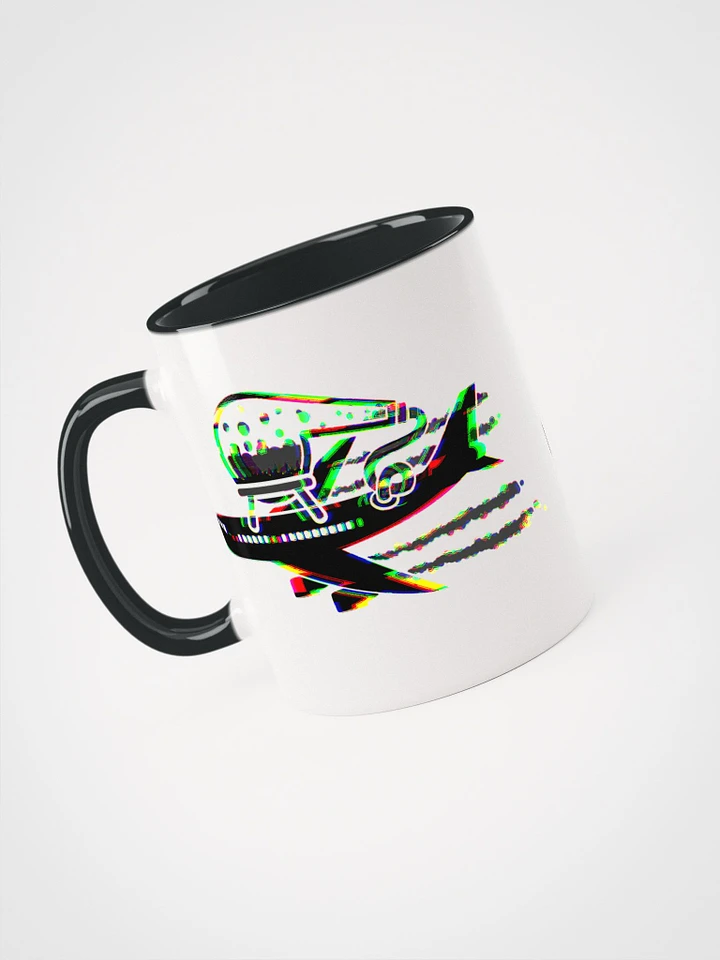 Chemtrails Plane Mug with Colored Handle product image (6)